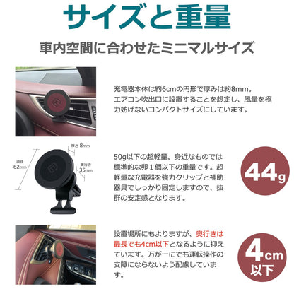 車載用 MagSafe対応 ワイヤレス充電器 CMS1