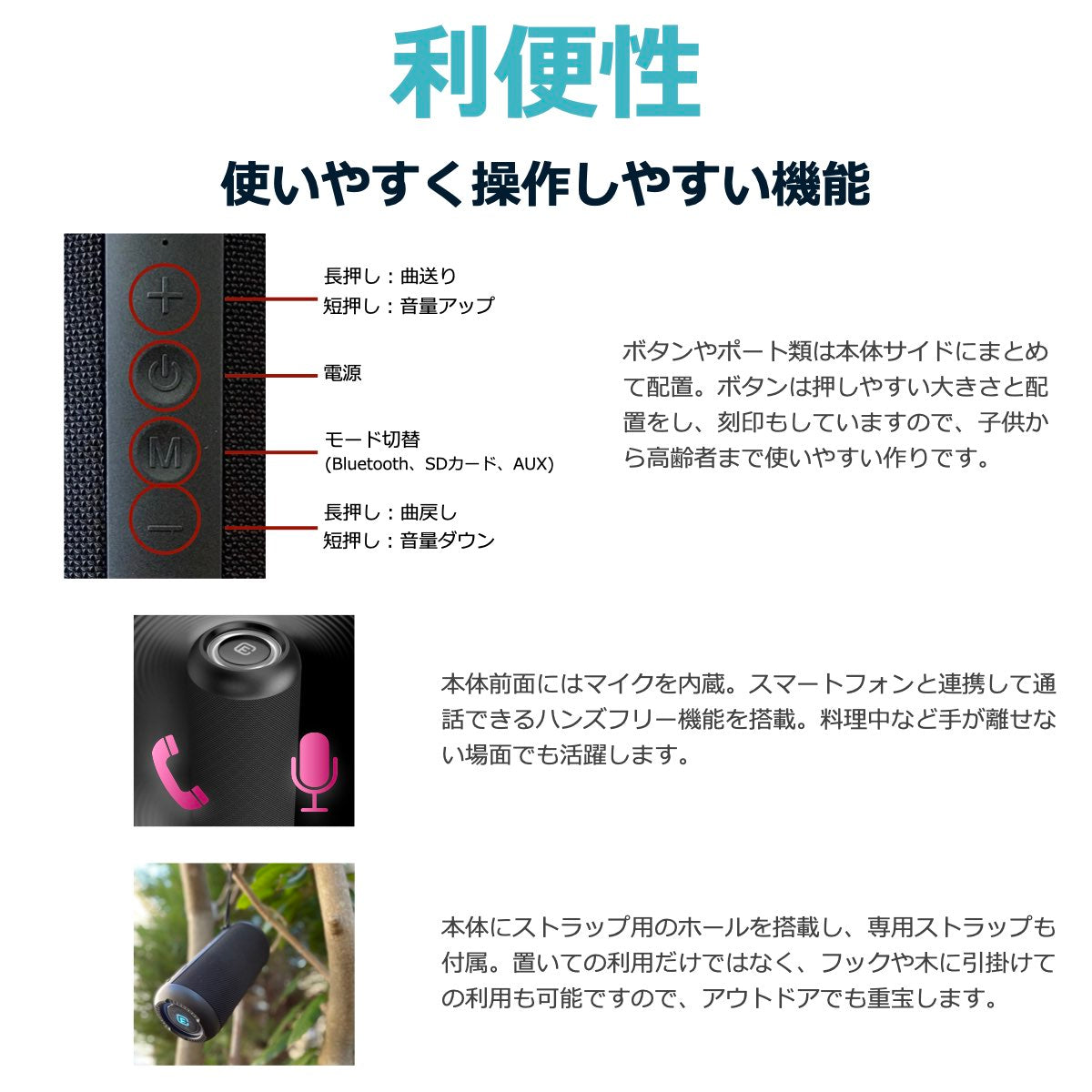 ステレオ 重低音 Bluetoothスピーカー CW1L（2個セット）