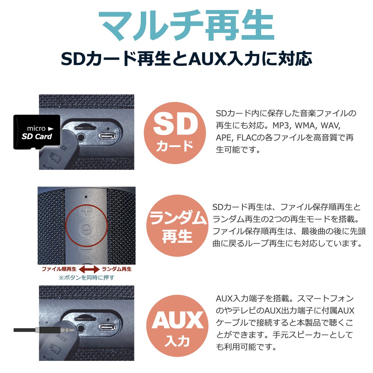 コンパクト Bluetoothスピーカー CW1LC