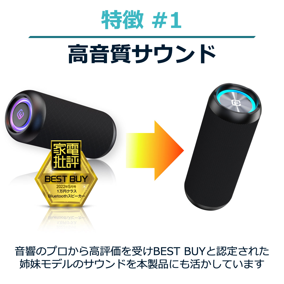 長時間再生 Bluetoothスピーカー CW1M（訳あり）