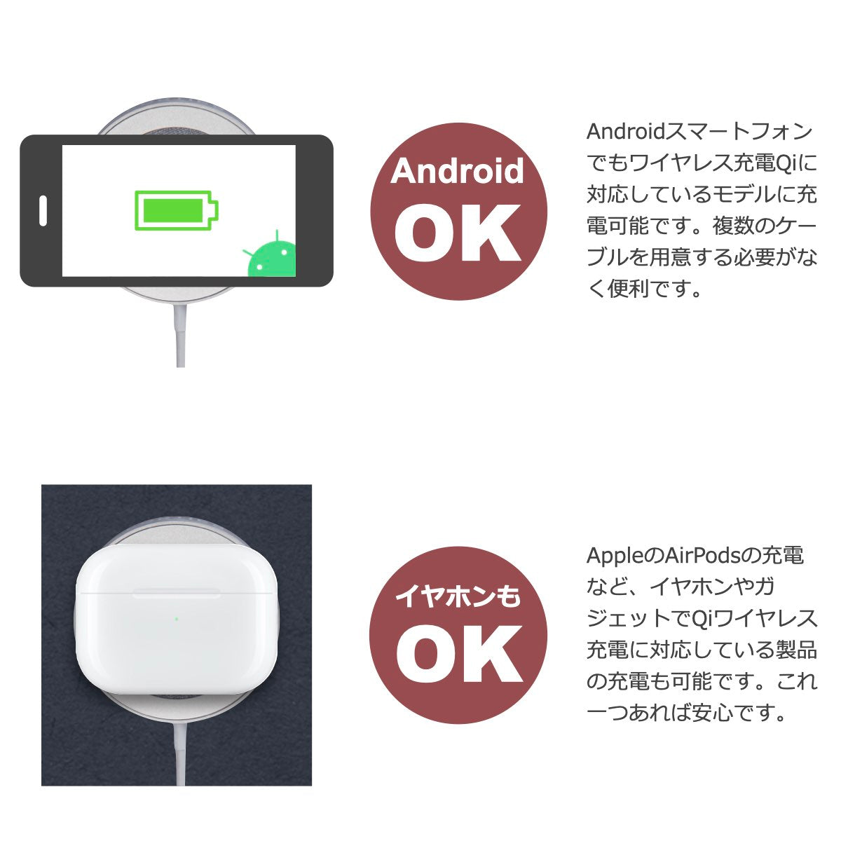 MagSafe対応 ワイヤレス充電器 MS1（2個セット）